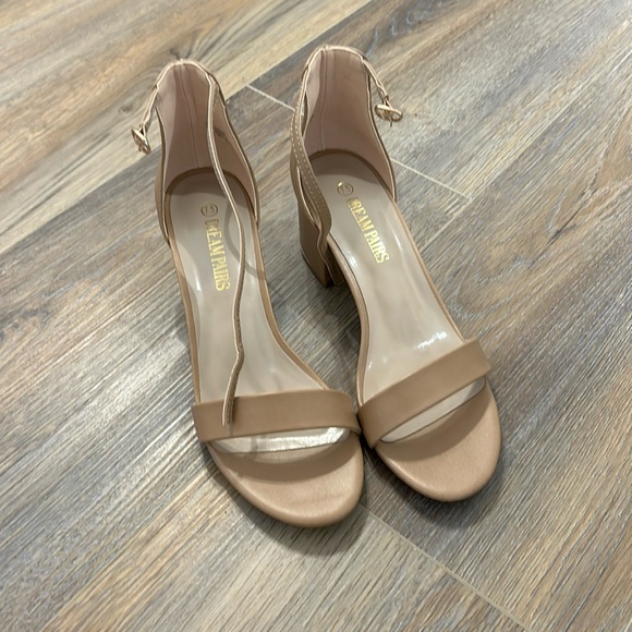 🤩 SALE DREAM PAIRS Women's Low-Chunk Low Heel Pump Sandals - Picture 3 of 5